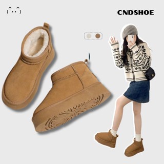 (HÀNG LOẠI 1) Giày Bốt Nữ Bông Cổ Thấp Đế 3cm, Boot Nữ Lót Lông Tăng Chiều Cao - Snowball Boots