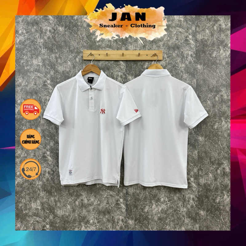 Áo Polo NEW ERA Trắng NY Đỏ Auth | Jan Shop