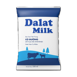 [Chỉ giao hỏa tốc] Thùng sữa tươi Dalat Milk bịch 48x220ml - đủ các loại