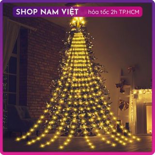 Đèn Ngôi Sao Thả 9 Dây Led Trang Trí Giáng Sinh Hiệu ứng thác nước