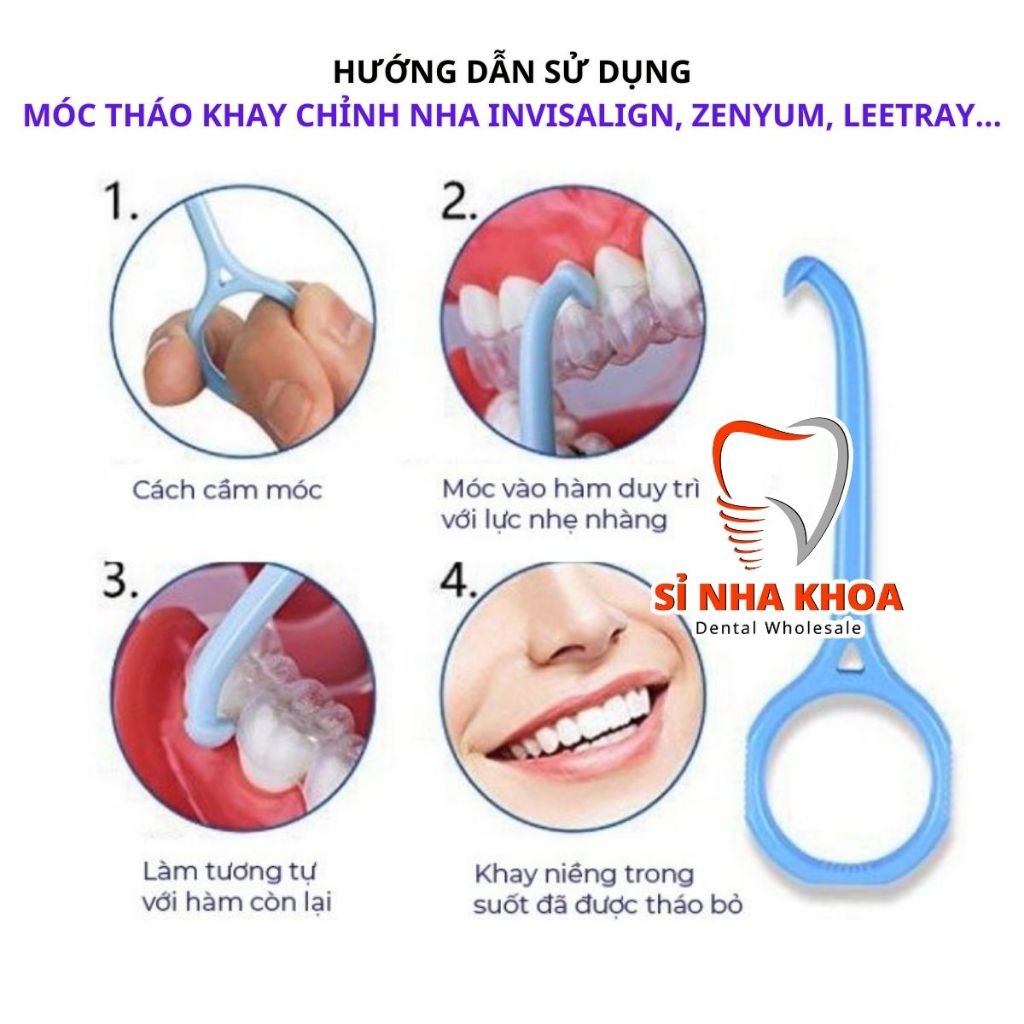 Móc Tháo Khay Chỉnh Nha Invisalign, Zenyum, Leetray, Móc Tháo Khay Niềng Răng Chống Trượt Cao Cấp