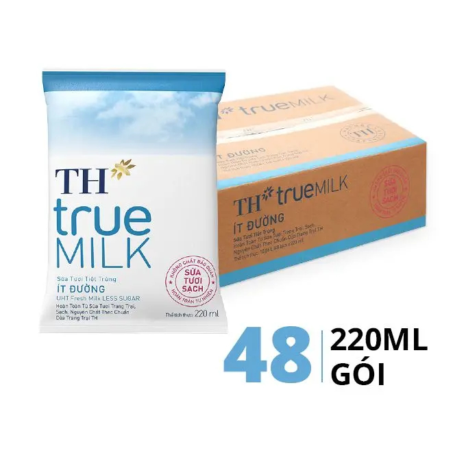 [Chỉ giao hỏa tốc] Thùng Sữa Tươi TH True Milk bịch 48x220ml
