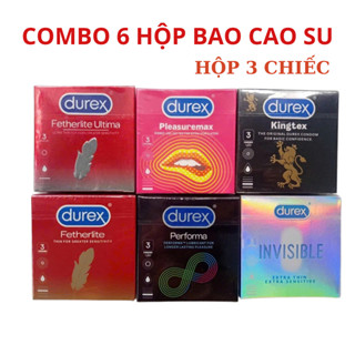 Combo 6 hộp18 Bao Cao Su Durex tùy chọn phân loại- Đưa bạn đi đến từng cung bậc cảm xúc- hộp 3 chiếc