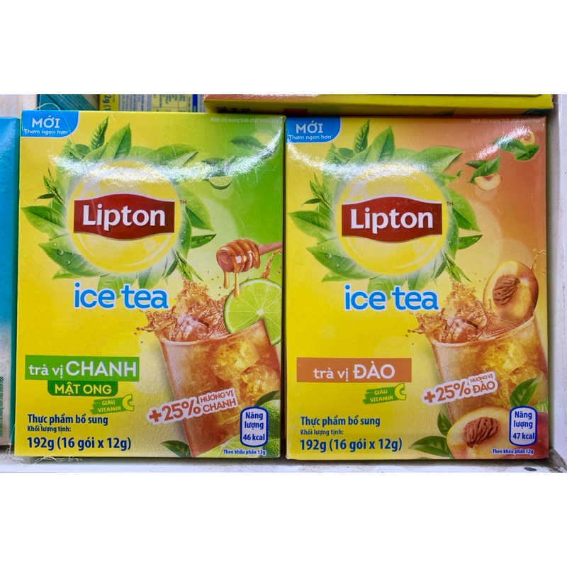Trà Hoà Tan Lipton Chanh/Đào Hộp 192g