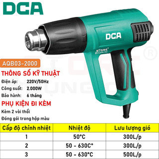 DCA Máy thổi nhiệt 2000W AQB03-2000 <HÀNG CHÍNH HÃNG>