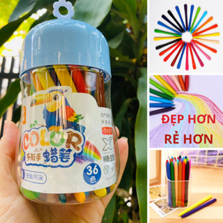 [LOẠI 1] Bút Sáp Màu Hữu Cơ 12/18/24/36 màu An Toàn Cho Bé Không Vấy Bẩn Tay Cho Bé Tô Màu Vẽ Tranh Mẫu Giáo Tiểu Học