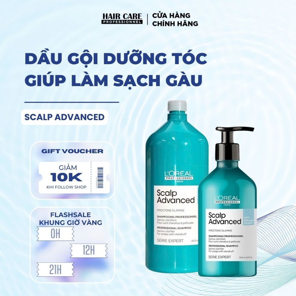  DẦU GỘI CHO DA ĐẦU GÀU LOREAL PROFESSIONNEL SCALP ADVANCED 500ML 