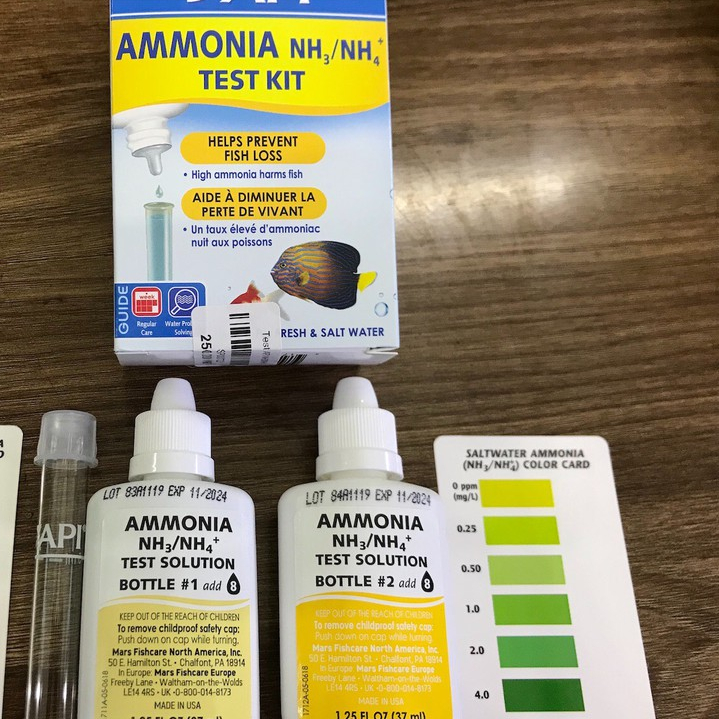 Bộ test Nh3, Nh4 API Test Kit cho bể cá cảnh, thủy sinh