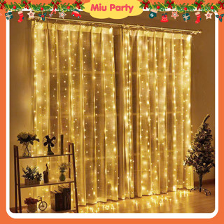 Đèn LED Thả Rèm 3mx3m Trang Trí NOEL, Tết - Miu Party