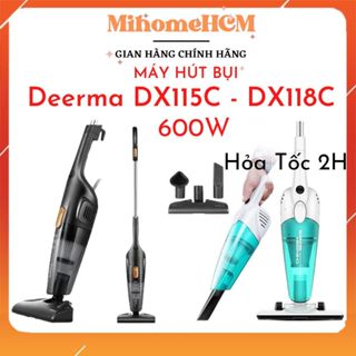 [HCM HỎA TỐC 2H] Máy hút bụi cầm tay Deerma DX118C (Xanh) / DX115C ( Đen) gia đình gia dụng 3 in1 đa năng - BH 6 tháng