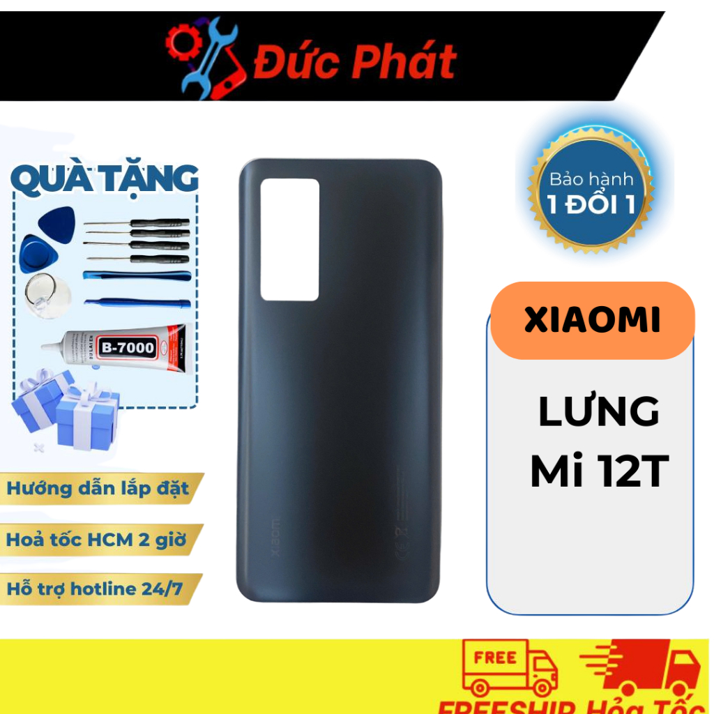 Lưng Xiaomi Mi 12T ( Tặng kèm keo dán và bộ sửa)