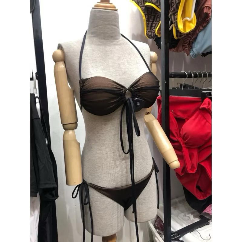 Bikini 2 mảnh cup ngực phối voan lưới dây buộc rút ( sẵn hàng) mẫu mới | BigBuy360 - bigbuy360.vn