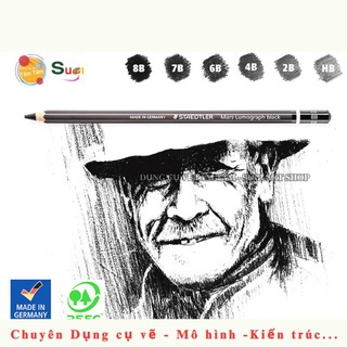 [ TÂM TÂM ] Chì Than Staedtler Mars Lumograph Black Cao Cấp 100B