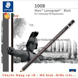 [ TÂM TÂM ] Chì Than Staedtler Mars Lumograph Black Cao Cấp 100B