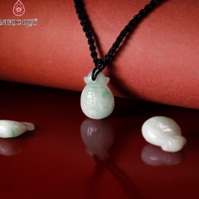Mặt dây chuyền cẩm thạch - Dây chuyền túi tài lộc cẩm thạch A tài lộc bình an - Ngọc Quý