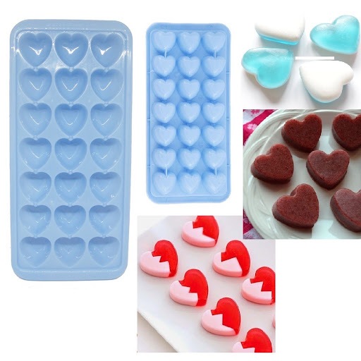 Vĩ Đá Nhựa Đá 21 Trái Tim Đổ Thạch