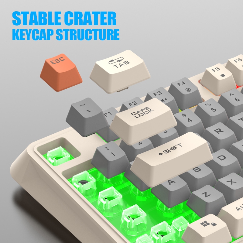 Bàn Phím Chống Ồn Có Dây XUNFOX Có Đèn RGB Và Núm âm lượng | BigBuy360 - bigbuy360.vn