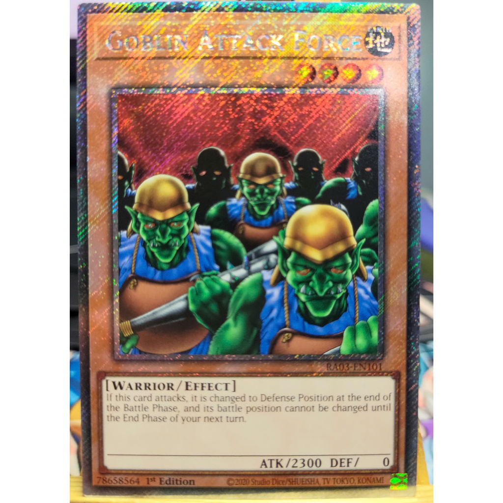 [KW2 Yugioh] [EN-UK] [Nice Art] Thẻ bài Goblin Attack Force - RA03-EN101 - Platinum Secret Rare 1st 