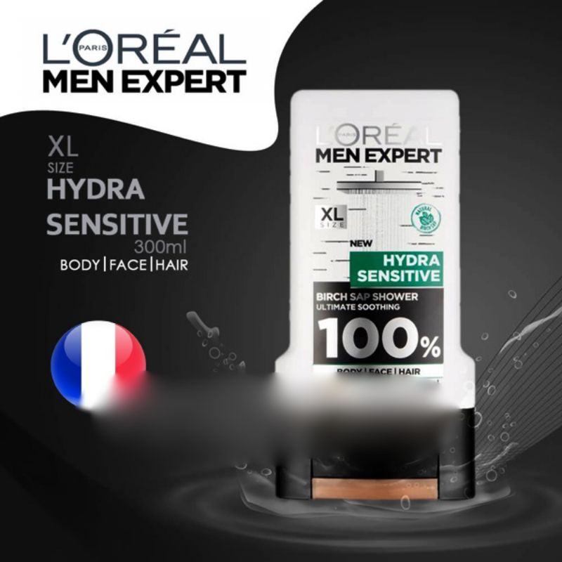 Sữa tắm gội Loreal Hydra Sensitive - Pháp