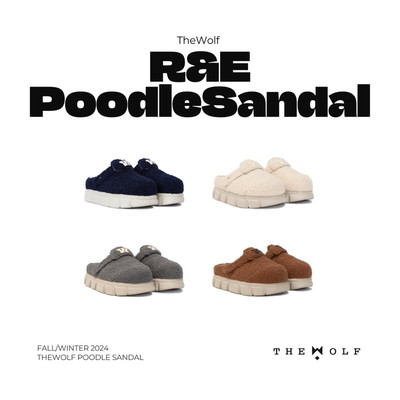 Dép Sandal Bánh Mì Nam Nữ THEWOLF R&E POODLE SANDAL - Tan, Tobaco, Grey, Navy