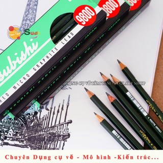 [ TÂM TÂM ] Bút chì Phác thảo Uni Mitsu Bishi 9800