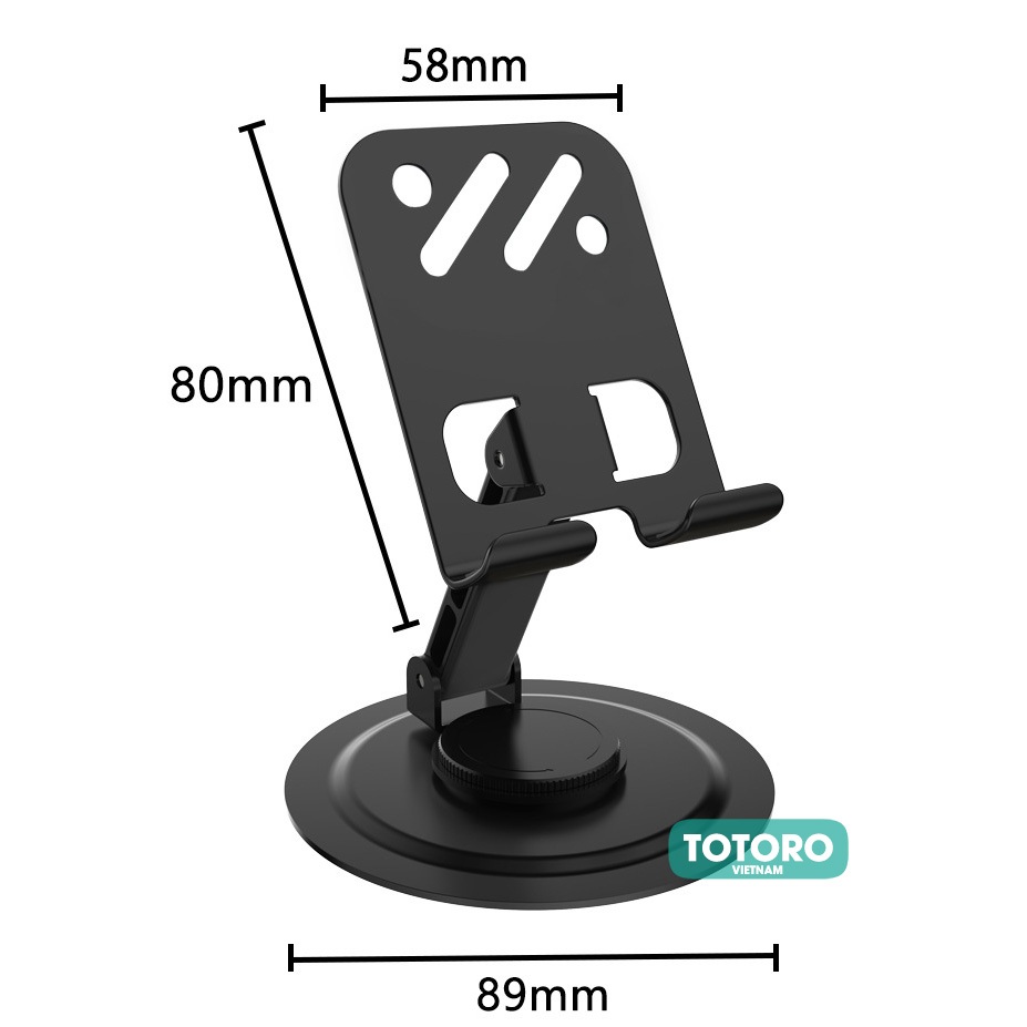 Giá đỡ Điện thoại Máy tính Bảng iPad HỢP KIM Xoay 360 độ Gấp gọn TPS Kệ đỡ iPhone Android Table | BigBuy360 - bigbuy360.vn