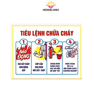 Bộ tiêu lệnh PCCC, sản xuất từ chất liệu tôn thép, sử dụng sơn chống gỉ, giúp người dân biết cách xử lí khi cháy nổ,...
