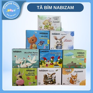 Combo 4 bịch tã dán bỉm quần nabizam Hàn Quốc siêu mỏng mềm mịn thấm hút tốt an toàn cho bé