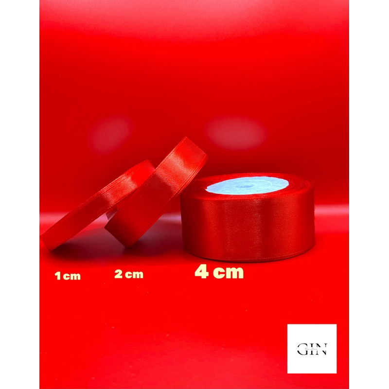 [Ruy băng đỏ trang trí tết ] Ruy băng đỏ trang trí tết 1cm, 2cm, 4cm phụ kiện trang trí