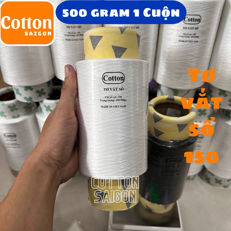 Tơ vắt sổ trắng đen 150 500gr/cuộn hàng loại tốt