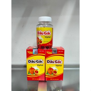 Viên uống bổ mắt dầu gấc Viphar - Lọ 100 viên nang mềm