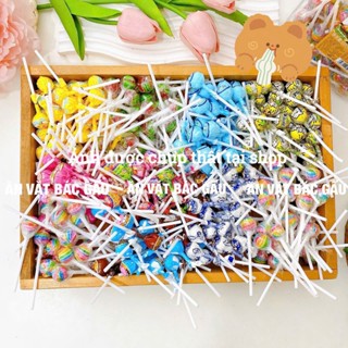 Combo 50 cây kẹo mút mini mix các vị trái cây cho bé, đồ ăn vặt