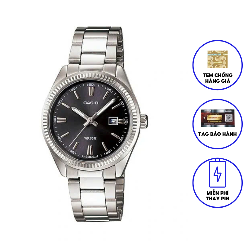 Đồng hồ nữ dây kim loại Casio LTP-1302D-1A1 chính hãng