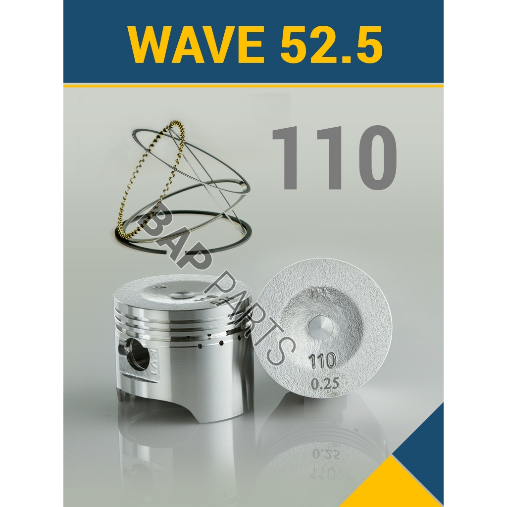 🛵【BỘ PISTON WAVE 110】trái piston WAVE 52.5, phụ tùng xe máy BAP