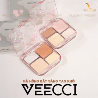  VEECCI Bảng Phấn Bắt Sáng Tạo Khối Phấn Má Hồng Highlight 