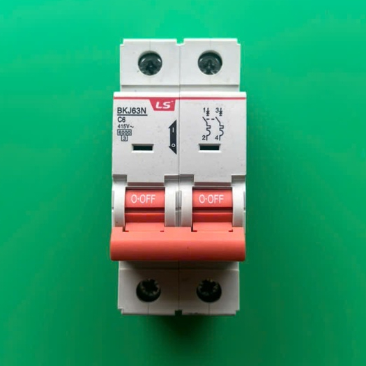 Cầu dao tự động MCB BKJ63N 2P/6A hãng LS (Hàng mới )