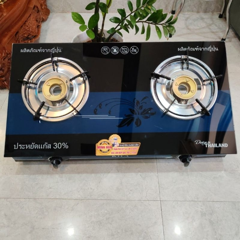 (Bán Vốn Lấy 5*) Bếp Gas Đôi Gia Đình Mặt Kính Thailand Tiết Kiệm 30% Gas Siêu Đẹp