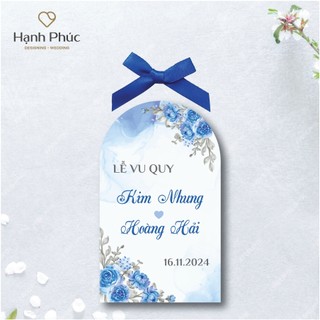 Tem dán (chai bầu 330ml/500ml) + Nơ lụa