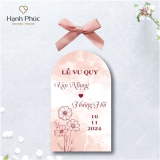 Tem dán (chai bầu 330ml/500ml) + Nơ lụa