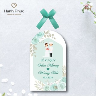 Tem dán (chai bầu 330ml/500ml) + Nơ lụa