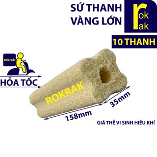 (COMBO 10) SỨ THANH VÀNG LỚN lọc hồ cá ~3.8x15cm | Không đảm bảo nguyên vẹn, hàng bể vỡ chất lượng lọc không đổi