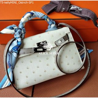 Hm KELLY MINI Siêu Cấp [6 MÀU] Size 22cm, da Ostrich- Túi xách nữ cao cấp Full Box [T5-kellyMINI_Ostrich-SP1]