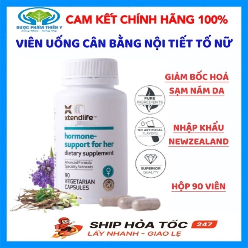 Viên Uống Tăng Nội Tiết Tố Nữ Hormone Support For Her Xtend-Life (90 Viên)
