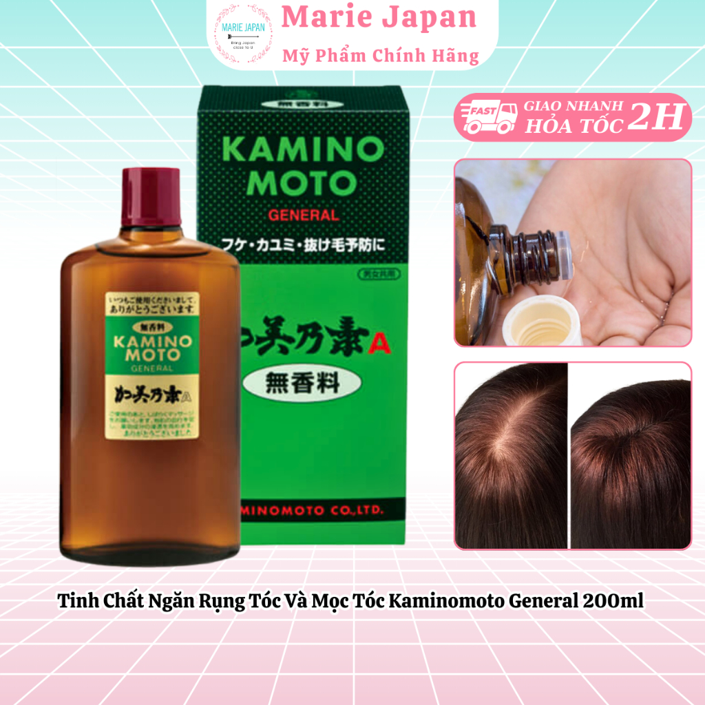 [CHE TÊN]  Tinh chất ngăn rụng tóc và mọc tóc Kaminomoto General / Hair Tonic Nhật Bản