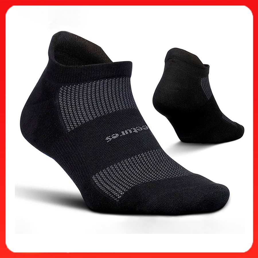 Tất vớ thể thao Feetures chạy bộ cổ ngắn, cổ phễu thể thao nam nữ, hàng dệt kim 83% cotton xuất khẩu
