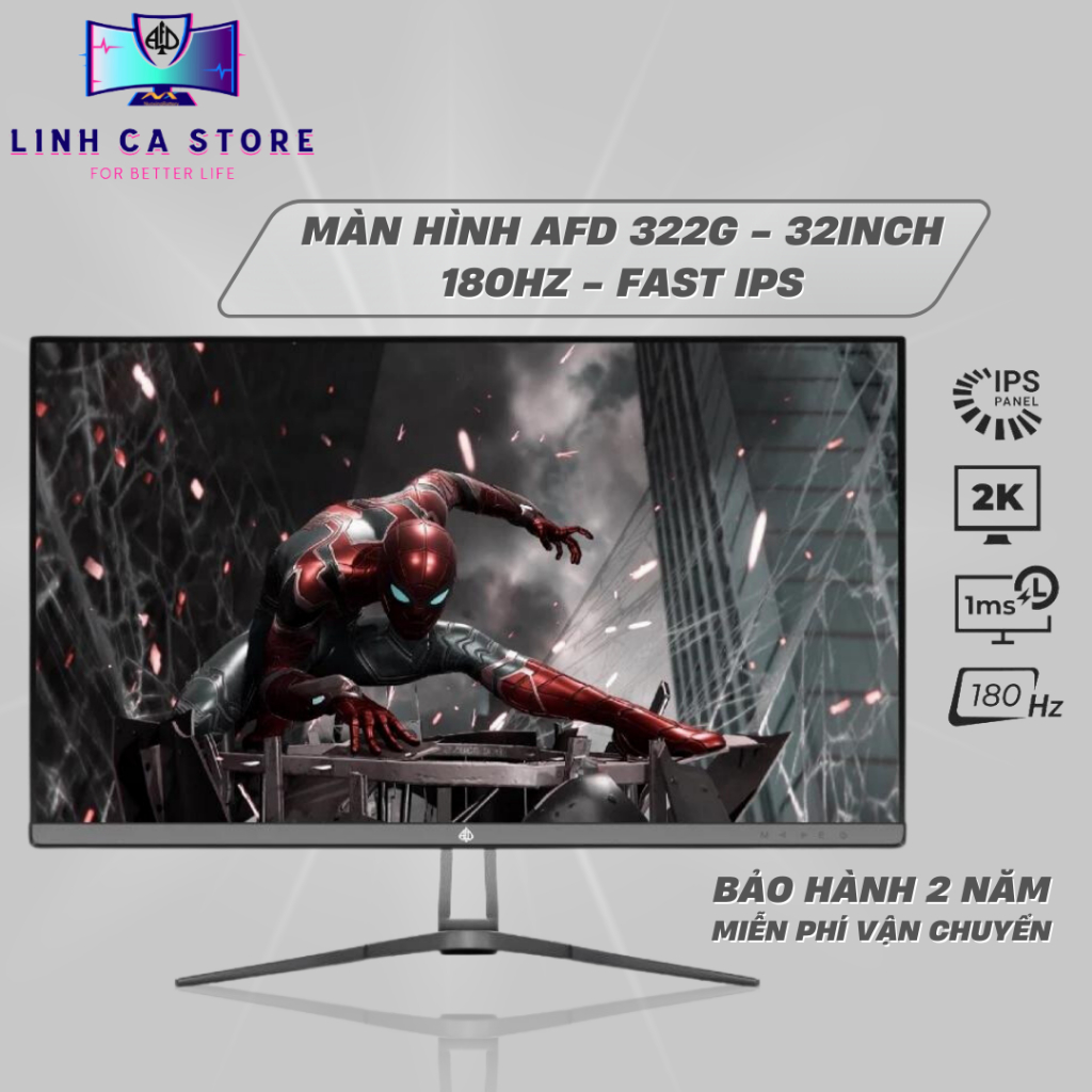  Màn hình máy tính 32 inch 2K 180Hz Fast IPS 1ms 350nit 117% srGb - AFD322G - Phụ Kiện Linh Ca 