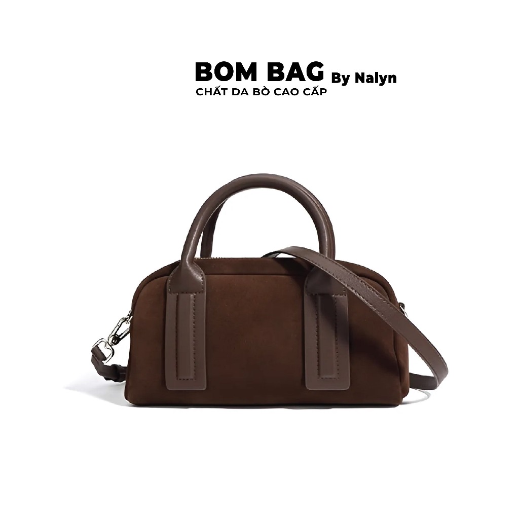 TÚI XÁCH NỮ NALYN BOM BAG MÀU NÂU