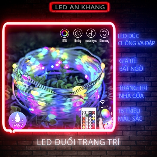 Dây Đèn Led đuổi ARGB 5M,10M, 20M Cổng USB 16 Triệu Màu Nháy Theo Nhạc, Chống Nước