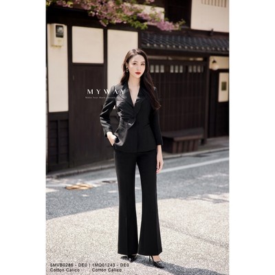 Set Áo Vest Quần Ống Vảy Nữ MY WAY Đính Lá Ba Chiều Sang Trọng 5MVB0286 - 1MQ01243 - DE0