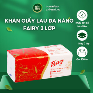 Khăn Giấy Lau Đa Năng FAIRY 2 Lớp Dày Dai Thấm Hút Dầu Tốt Lau Bếp Chén Bát Tiện Lợi 100 Tờ